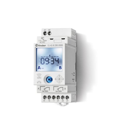 Finder FIN TIJDSCH.KLOK 2W 16A 230VAC - 12a282300000 - 20006025