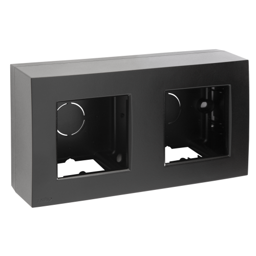 Niko Tweevoudige opbouwkit voor twee inbouwfuncties, black coated - 130 80200 foto - 20211280