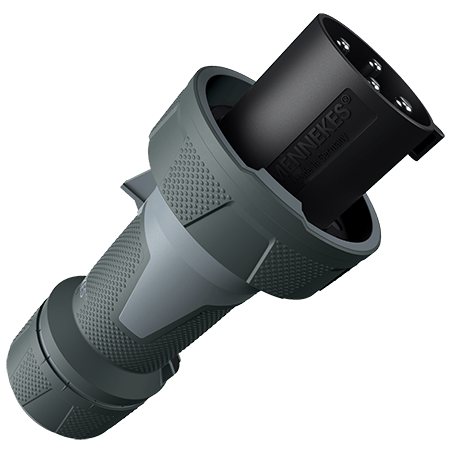 AM steker 125a 4p 5h 690v zwart ip67 13238 - 13238 - 11006219