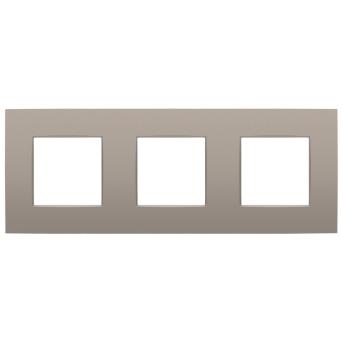Niko Drievoudige afdekplaat, 71 mm centerafstand, Niko Intense bronze coate - 134 76700 08 foto - 20055157