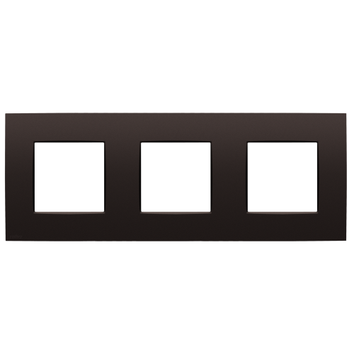 Niko Drievoudige afdekplaat, 71 mm centerafstand, Niko Intense dark brown c - 135 76700 foto - 20055162