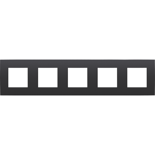 Niko Vijfvoudige afdekplaat, 71 mm centerafstand, Niko Intense matt black c - 136 76005 image - 20055164