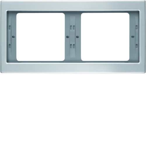 BERKER afdekraam 2v mat aluminium 13637003 - 13637003 - 3200073