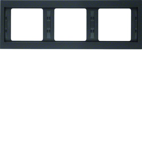 BERKER afdekraam 3v hor antraciet 13737006 - 13737006 - 3200097