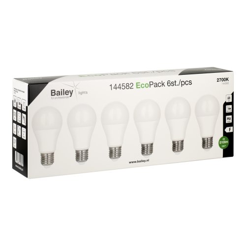 BAILEY led lamp e27 a60 6w 2700k opaal 6st 144582 - 144582 box - 11006248