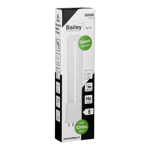 BAILEY led pl lamp 2g7 4p 4,5w 530lm 3000k 146109 - 146109 box - 11007658