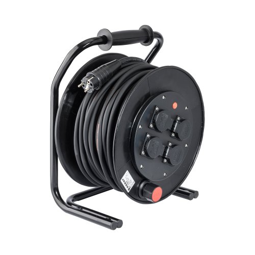 Keraf Kabelhaspel 25 m H07RN-F 3G1,5 4x mono kv zwart - 16c28bd20342d38ed2a63d4ed5cd7607 - 20157700