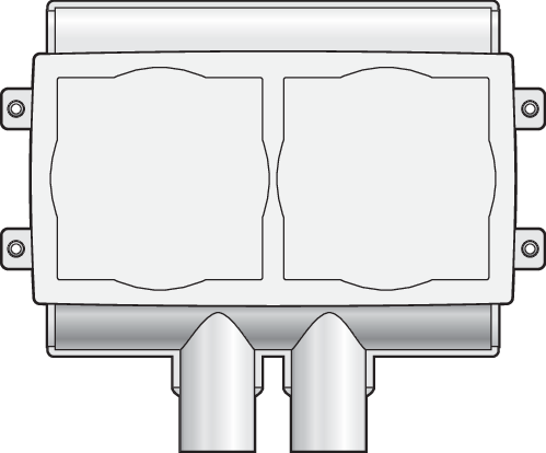 Niko Lege instortdoos voor twee mechanismes met centerafstand 71 mm. - 170 67965 - 20055435