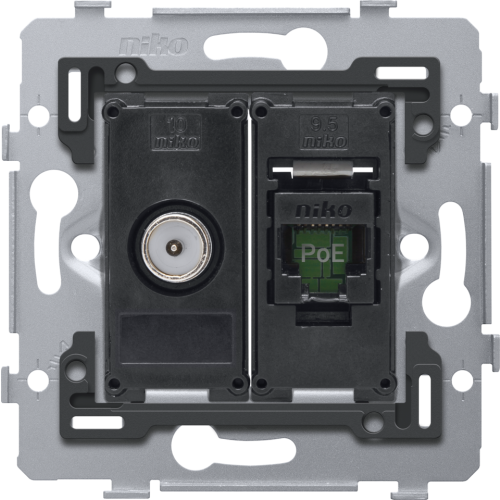 NIKO combinatie coax/rj45 utp cat6 170-79238 - 170 79238 image - 11004208