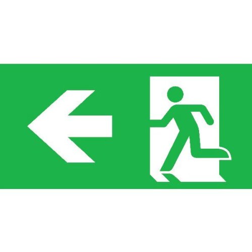 ECOLIGHT pictogram sticker nood uit pijl links PAM-L - 186103ffc0e9f173d04ff2510b0fb5ca - 11003041