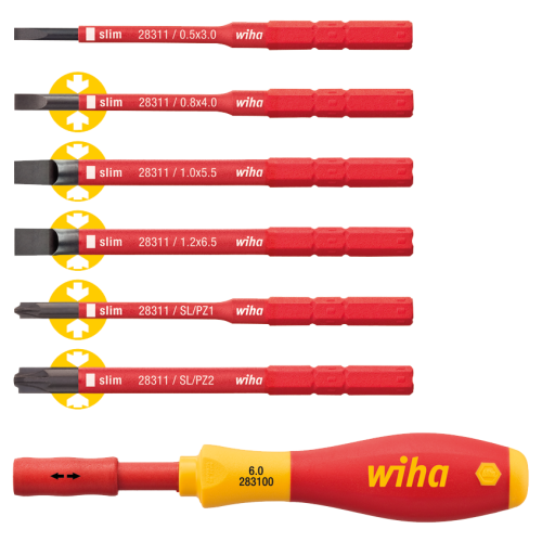 WIHA SlimBitset Softfinish SlimVario Electric 2831 1000V VDE SL/PZ, 7- - 1b15f226 0a51 49ec 88f5 29c34cdabcfc - 20013635