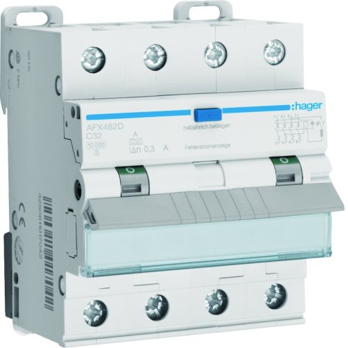 HAGER aardlekautomaat c32a 4p 300ma AFX482D - 1d9a4246783402ce230a8193de3c2094 - 11008652