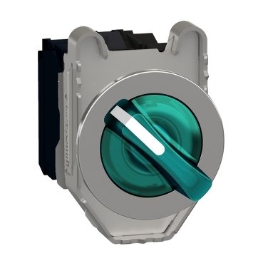 Schneider Electric Illuminated selector switch flush mounted, metal, green, &Oslash;30, 2 positi - 1e33c58e3fda75e8bcbd35c9b3b821f4 - 20083752