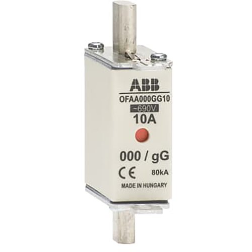 ABB Componenten Meszekering Fuseline gG = 690V, DIN000 In = 2A Ph = 3,9 W - 1scc317026f0013 - 20094351