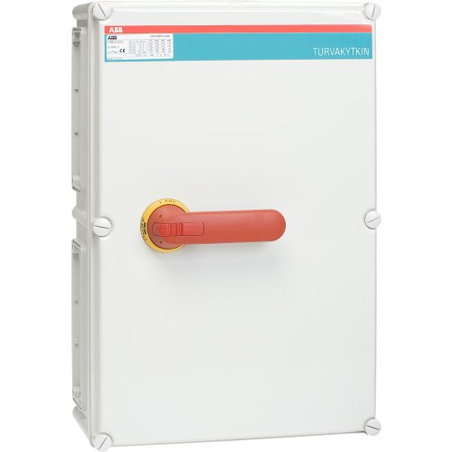 ABB Componenten Lastscheider, 3P + 1M + 1V 132 kw, flens II kunststof kast, IP65, rood - 1scc341047f0013 - 20093885