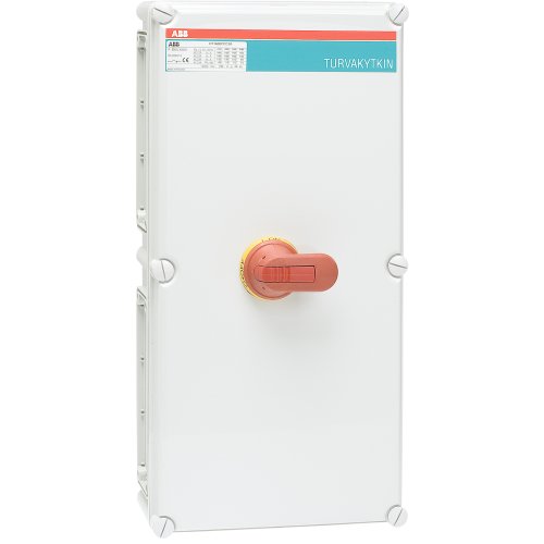 ABB Componenten Lastscheider, 3P + 1M/ 1V  200A, flens II kunststof kast, IP65, rode k - 1scc341065f0013 - 20093869