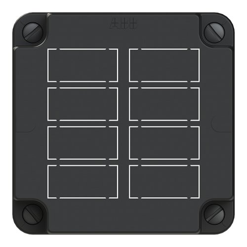 ABB Installatiedozen en -kasten Deksel 3640 Zwart tbv GST/MIDI 8 x 3-polig gerecycled kunststof - 1spa007130f8020 a - 20172362