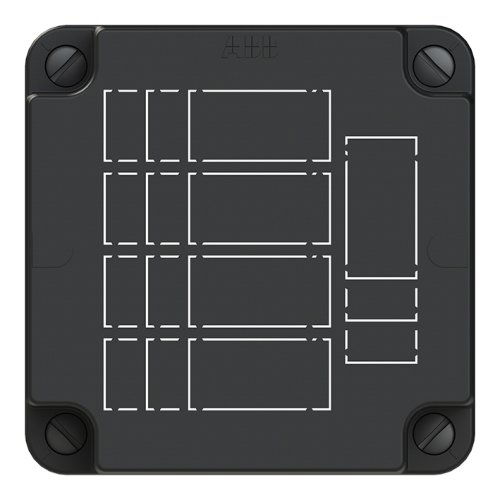 ABB Installatiedozen en -kasten Deksel 3640 Zwart tbv GST/MIDI 5 x 3-/4-/5-polig gerecycled kunststof - 1spa007130f8021 a - 20172363