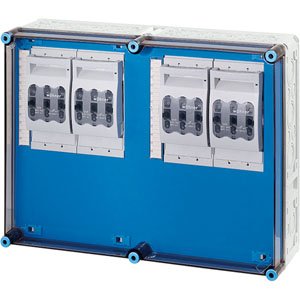 Hensel Mi Lastscheiderkast IP65. 4x160A NH00 3p op Rail 400A 5 polig. 600x450 - 20001324 etim internet - 20011061