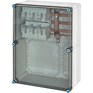 Hensel Mi Zekeringkast IP65. 1x400A NH2 3p. op Rail 400A 5 polig. 450x600mm - 20001429 etim internet - 20011072