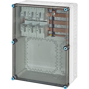 Hensel Mi Zekeringkast IP65. 1x400A NH2 3p. op Rail 630A 5 polig. 450x600mm - 20001430 etim internet - 20011073
