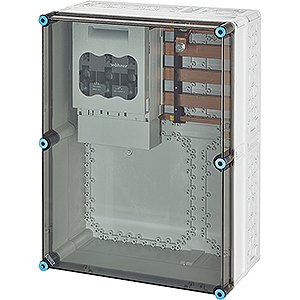Hensel Mi Lastscheiderkast IP65. 1x250A NH1 3p op Rail 630A 5 polig. 450x600 - 20001432 etim internet - 20011075