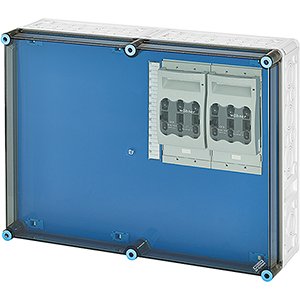 Hensel Mi Lastscheiderkast IP65. 2x160A NH00 3p op Rail 400A 5 polig. 600x450 - 20001434 etim internet - 20011055