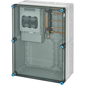 Hensel Mi Lastscheiderkast IP65. 1x250A NH1 3p op Rail 250A 5 polig. 450x600 - 20001463 etim internet - 20011076