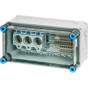 Hensel Mi Zekeringkast 3x25A DII +10x meetklemmen. BM1. 300x150mm - 20001484 etim internet - 20010934