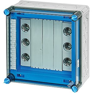 Hensel Mi Zekeringkast IP65. 2x25A 3p DII E27. op Rail 630A 5polig. 300x300mm - 20001487 etim internet - 20010960