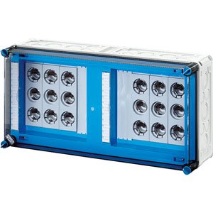 Hensel Mi Zekeringkast IP65. 6x63A 3p DIII E33. op Rail 630A 5 polig. 600x300 - 2000629 etim internet - 20010972