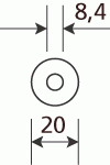 Legrand Sluitring Elvz 8.4x20x1.25 M8 - 20130215 78979 1 - 20040444