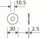 Legrand Sluitring Elvz 10.5x30x2.5 M10 - 20130215 78991 1 - 20040449
