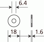 Legrand Sluitring Elvz 6.4x18x1.6mm M6 - 20130215 79060 1 - 20040333