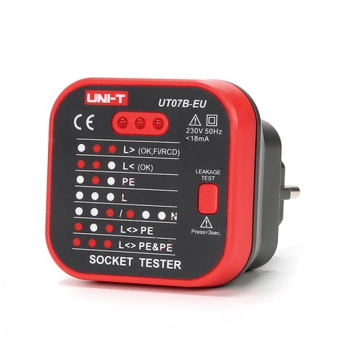 UNI-T Wandcontactdoos tester met RCD test - 20210601162454006 316768070 - 20037363
