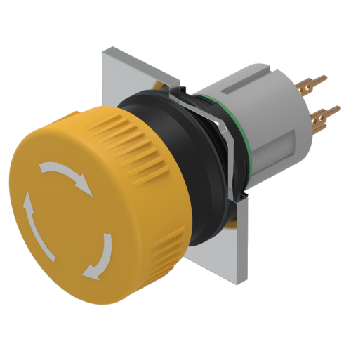 EAO Stop Switch with twist release yellow 2NC U gold - 20230221123221794 482429124 - 20042888