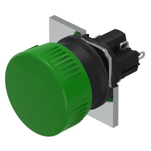 EAO Paddenstoeldrukknop D24 puls groen 1M+1V soldeercontact - 20230221123523326 498943589 - 20042856