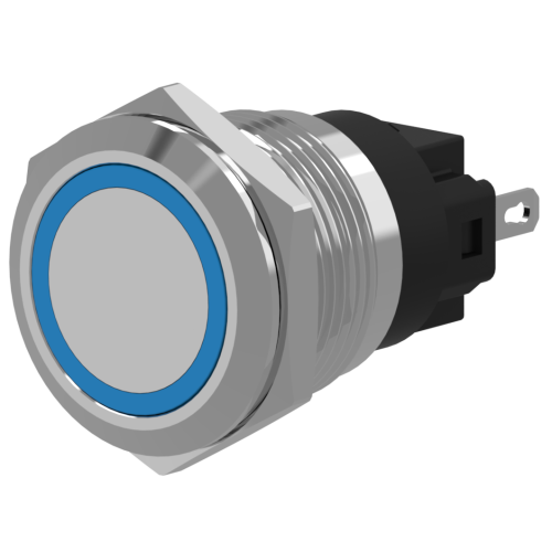 EAO Indicator RVS verlicht Ring Rood 230V Soldeer - 20230221123620701 1241011831 - 20044614