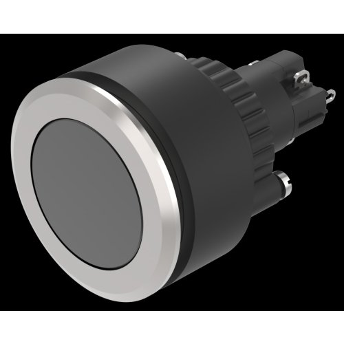 EAO Pushbutton-Set lens alu black flat main ST 1NC+1NO - 20230221123909405 910993522 - 20045972