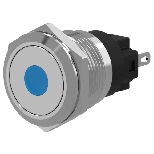 EAO Indicator RVS verlicht Punt Blauw 12V Soldeer - 20230221124001765 870992479 - 20044625
