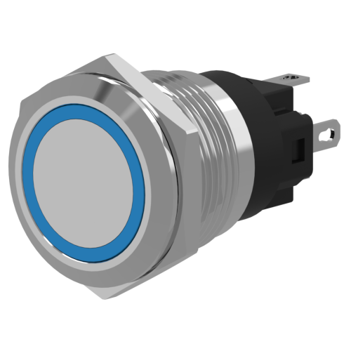EAO Drukknop RVS verlicht Ring Wit 12V Soldeer - 20230221124043343 1434115140 - 20045128