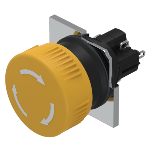 EAO Stop Switch with twist release yellow 1NC+1NO S - 20230221124101905 1681369983 - 20042910