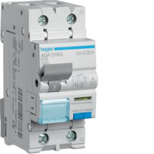 HAGER aardlekautomaat 1p+n b16a ADA516G - 20e05ffb2cf3867fef754e0847265af9 - 8411598