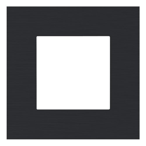 Niko Enkelvoudige afdekplaat, Niko Pure alu black brushed - 224 76100 foto - 20055656
