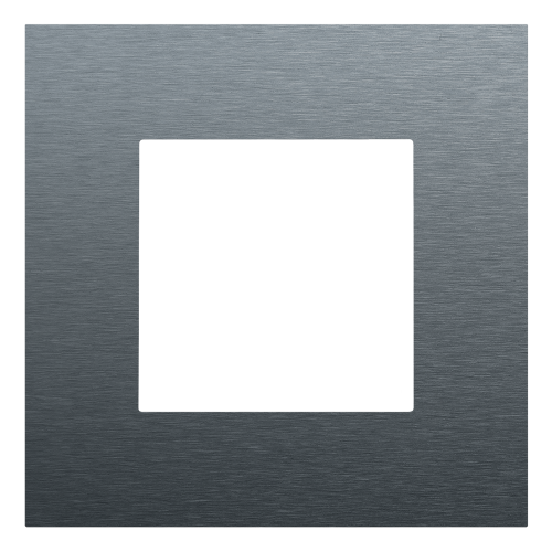 Niko Enkelvoudige afdekplaat, Niko Pure alu blue grey brushed - 226 76100 foto - 20055661