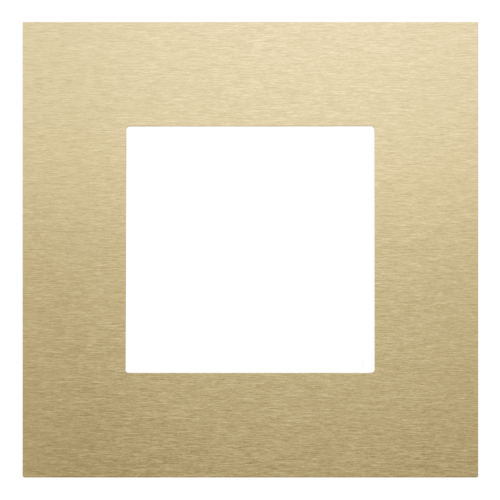 Niko Enkelvoudige afdekplaat, Niko Pure alu gold brushed - 227 76100 foto - 20055666