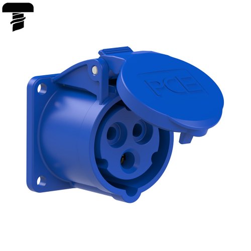 PCE CEE inbouw wcd recht 16A 3p 230V 6h blauw IP54 flens 55x55mm - 228b7c11b39dad1d65950708e5ed45e2 - 20158251