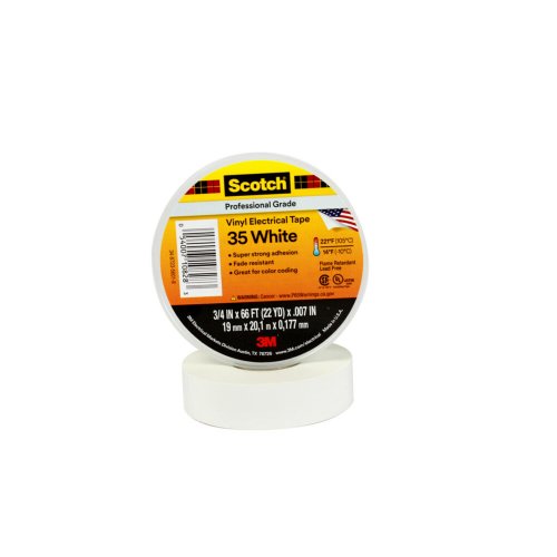 3M vinyl tape 19x20 wit T35 351920WH - 22a4e4e19e5e3753d455d034d68505aa - 5032611