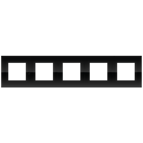 Niko Vijfvoudige afdekplaat, 71 mm centerafstand, Niko Pure liquid black - 242 76005 foto - 20055675