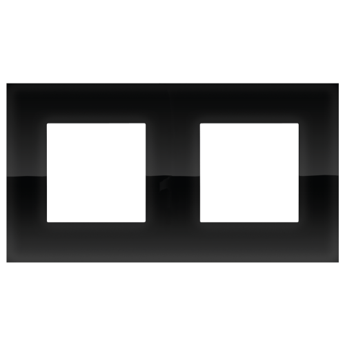 Niko Tweevoudige afdekplaat met 71 mm centerafstand, Niko Pure liquid black - 242 76800 foto - 20055679